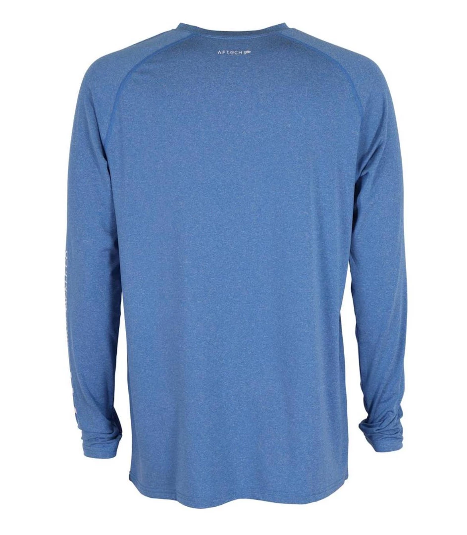 Aftco Samurai LS Sun Protection Shirt - Nautical Blue Heather 2 Aftco Samurai LS Sun Protection Shirt - Nautical Blue Heather - immagine 2
