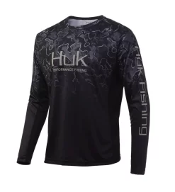 Huk ICON X Attuale Camo Dissolvenza Maniche Lunghe Tech Tees
