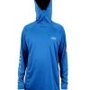 Aftco Jason Christine Hooded LS Performance Shirt - Nautical Blue