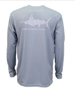Aftco Jigfish LS Performance Shirt - Grigio Chiaro