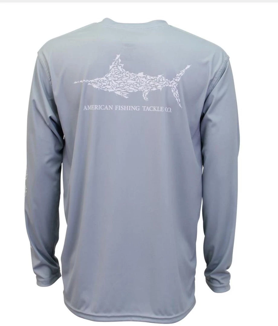 Aftco Jigfish LS Performance Shirt - Grigio Chiaro 1 Aftco Jigfish LS Performance Shirt - Grigio Chiaro