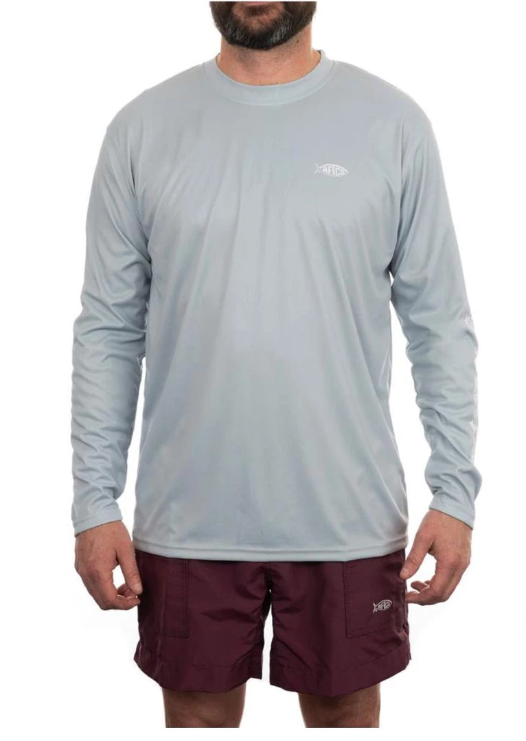 Aftco Jigfish LS Performance Shirt - Grigio Chiaro 2 Aftco Jigfish LS Performance Shirt - Grigio Chiaro - immagine 2