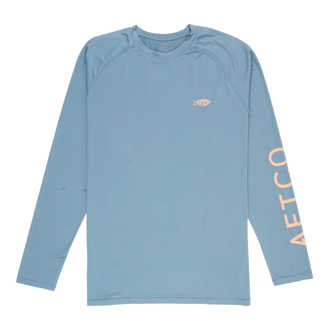 Aftco Samurai L/S Shirt UV Slate Blue Heather 1 Aftco Samurai L/S Shirt UV Slate Blue Heather