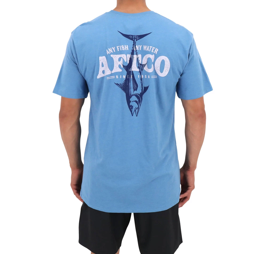 Aftco Pesa In T-shirt Tonno SS - Azure Heather 2 Aftco Pesa In T-shirt Tonno SS - Azure Heather - immagine 2