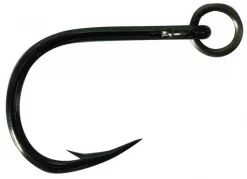 Mustad Hoodlum 5X Strong Live Bait Hook W/ Action Ring - Black Nickel Hooks