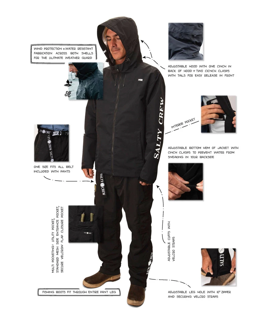 Giacca Nera Pinnacle Dell'equipaggio Salato 3 Giacca Nera Pinnacle Dell'equipaggio Salato - immagine 3