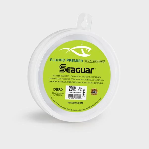 Seaguar Premier 100% Fluorocarbon 25 Yards Leader Line 1 Seaguar Premier 100% Fluorocarbon 25 Yards Leader Line