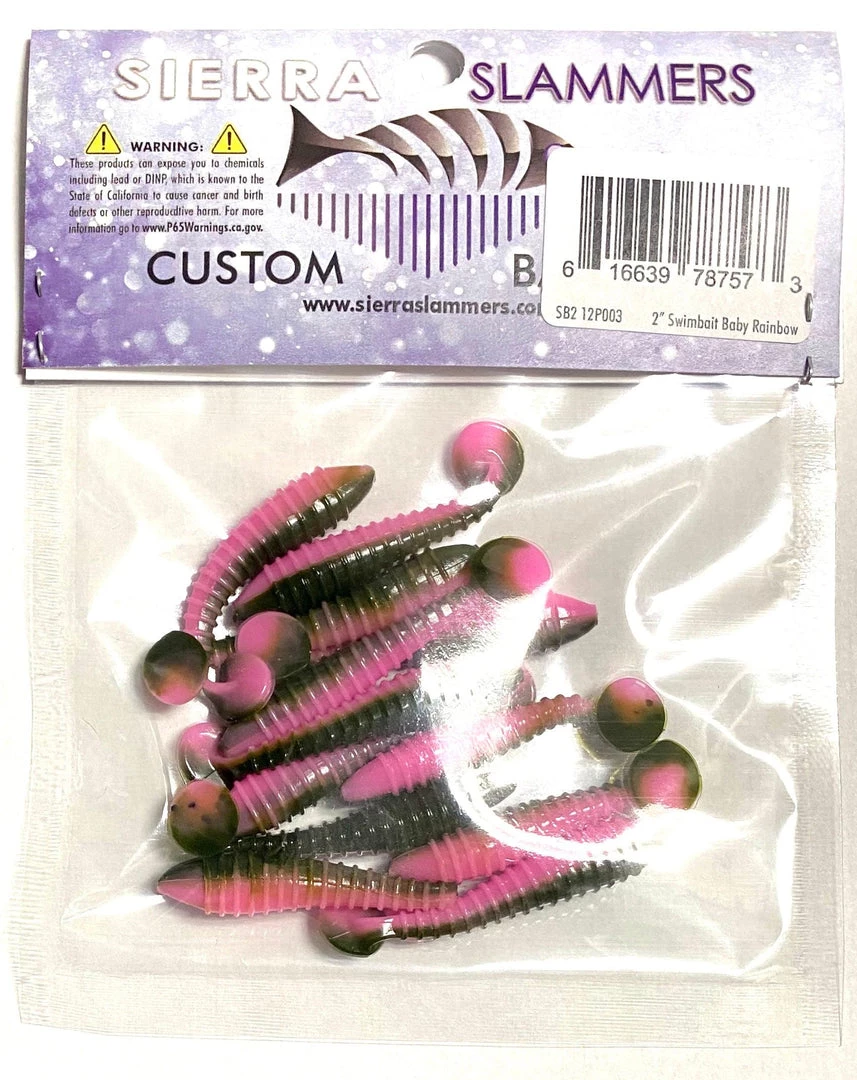 Sierra Slammers 2" Trout Bulk Swimbaits Freshwater 3 Sierra Slammers 2" Trout Bulk Swimbaits Freshwater - immagine 3