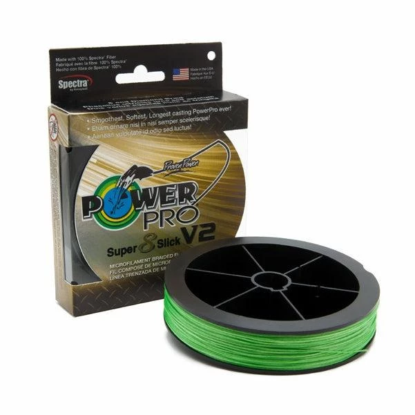 Power Pro Super Slick 8 V2 Hi-Vis Aqua Green 150 Yards 1 Power Pro Super Slick 8 V2 Hi-Vis Aqua Green 150 Yards