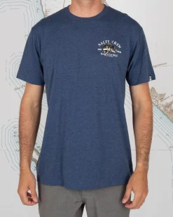 Equipaggio Salato Bass Man Salato Standard S / S Tee Navy Heather Apparel